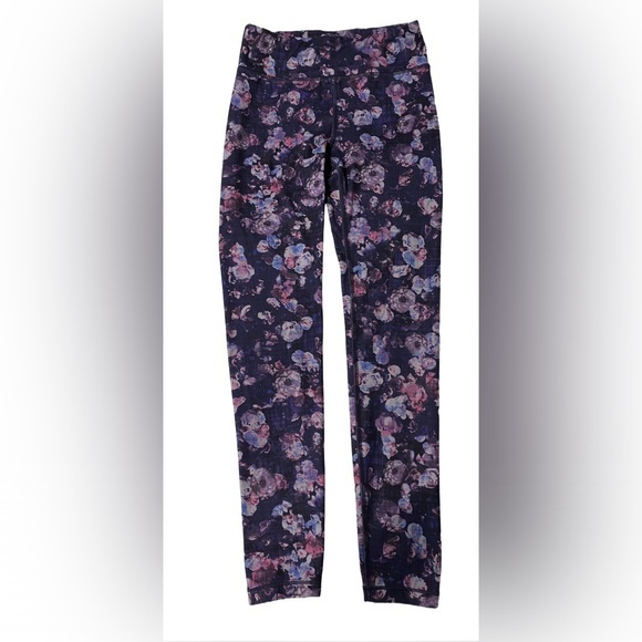 Athleta Other - Athleta Girl High Rise Printed Chit Chat Leggings Purple Floral Gym Size Large